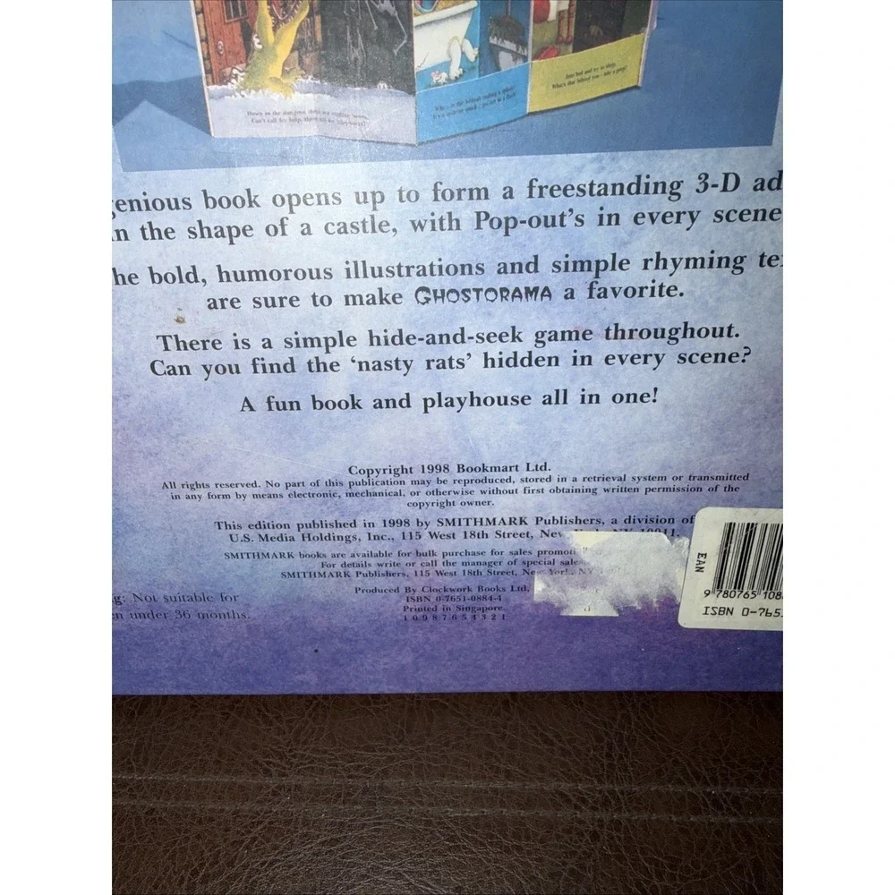 Ghostorama 3-D Diorama Pop-Up Haunted Halloween Castle Book Game Vintage‎ 1998